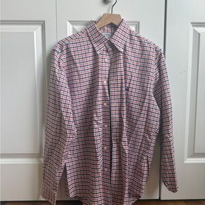 Brooks Brothers Orange and Blue Button Down Shirt